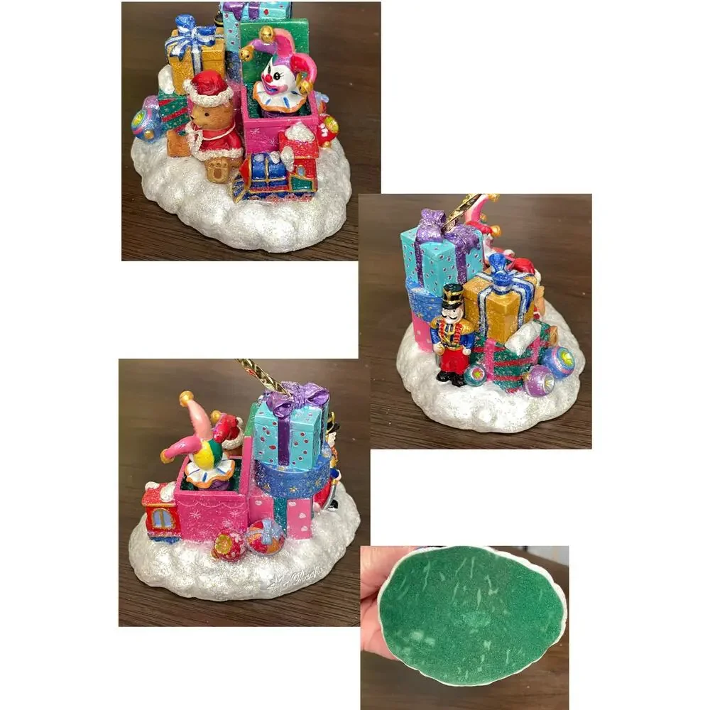 Christopher Radko Chubby Cheer Delight Snowman Ornament & Stand Vtg 2000 READ